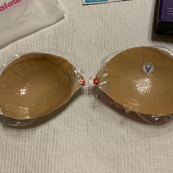 Size A Cup adhesive bra.  NEW in box - Picture 5 of 6